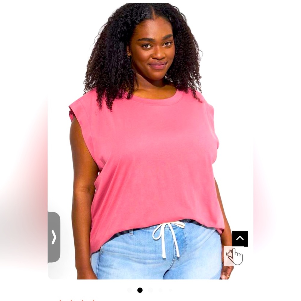 Torrid Vintage Cotton Jersey Crew Neck Dolman Tank